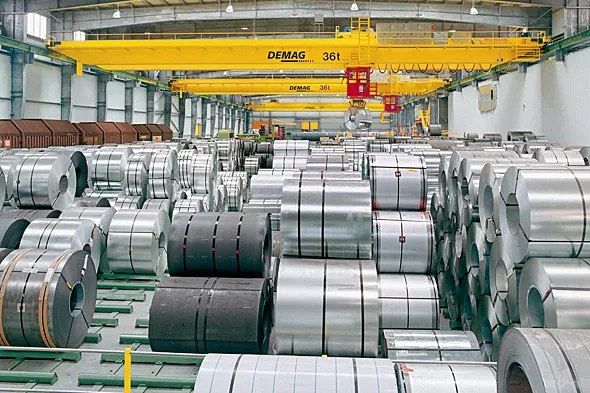 Demateks Processkranar för stålhantering i arbete