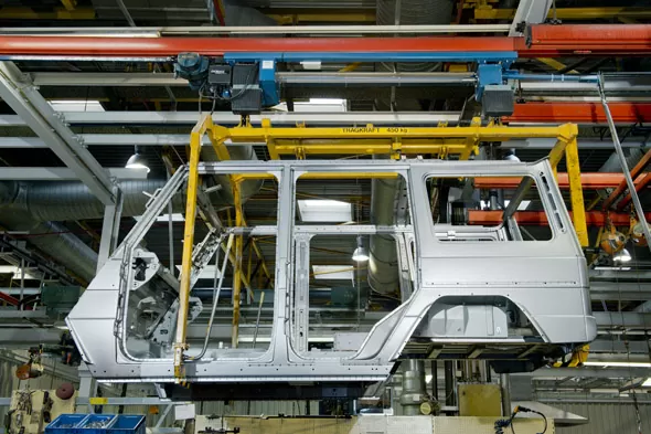 Löpvagn för kättingtelfer DC i arbete