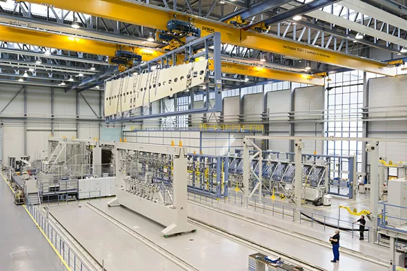 Processkran för flygplansindustrin