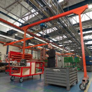 Portalkran från Dematek i industriell miljö